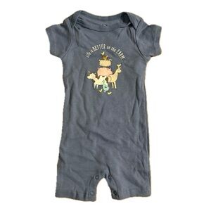 Hudson Baby Baby Boy Farm Themed Onesie